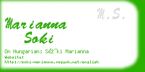 marianna soki business card